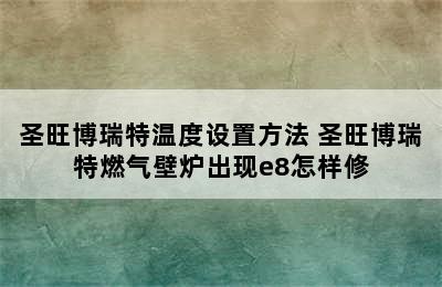 圣旺博瑞特温度设置方法 圣旺博瑞特燃气壁炉出现e8怎样修